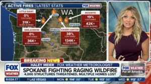 Explosive wildfires rage across Washington state as intense winds fuel the spread
