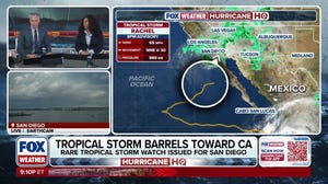 Tropical Storm Rachel barrels toward California with rare watches issued