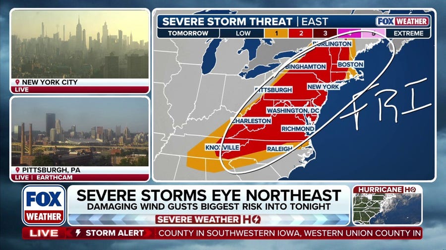 Millions brace for increased multiday damaging wind threat across Northeast