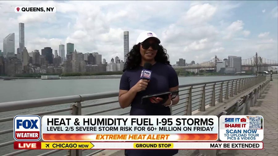 Heat and humidity arrive ahead of thunderstorms in the Big Apple