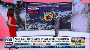 Sinlaku becomes powerful typhoon and is expected to hit Guam Monday