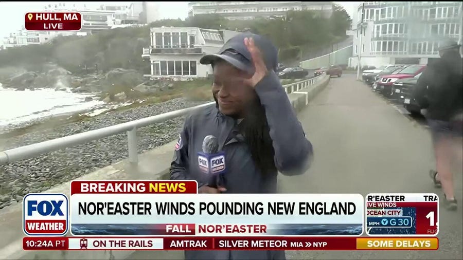 Nor'easter whipping winds take hold of New England