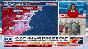 East Coast baking under intense holiday heat wave with 150 million affected
