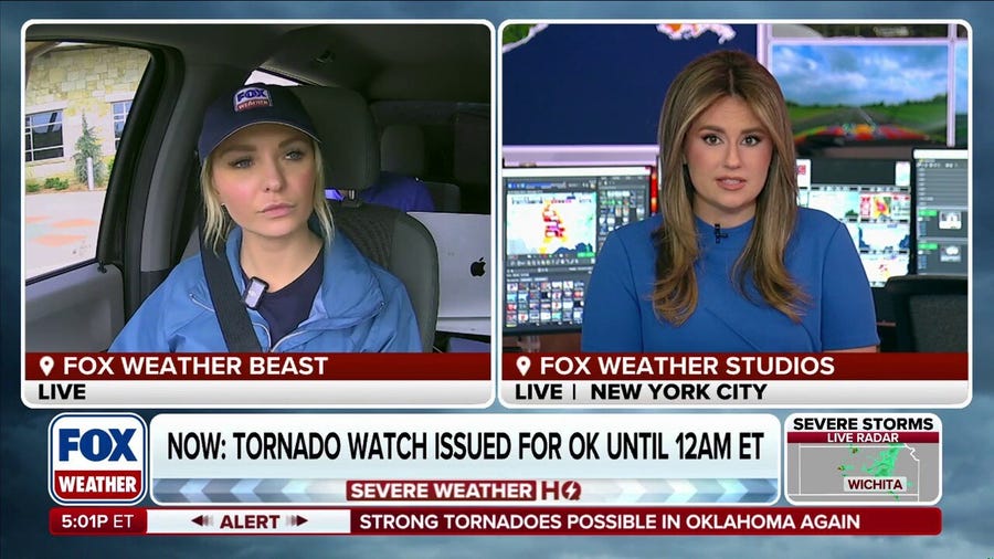 Tornado Watch issued for parts of Oklahoma as dangerous severe storms begin to ignite