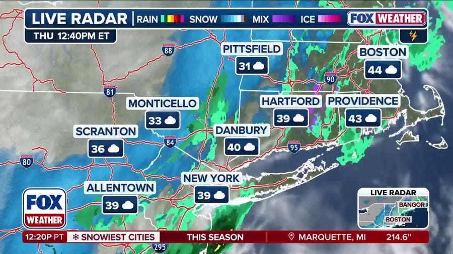 Extreme temperature drop brings snow and cold weather to millions on the East Coast