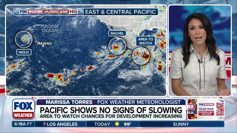 Rachel briefly becomes major hurricane as Pacific shows no sign of slowing down