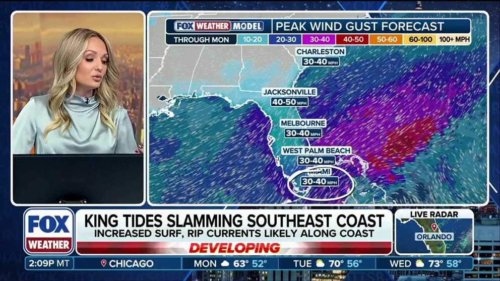The Southeast coast is facing major coastal flooding as King Tides peak over the next 48 hours. Coastal Flood Warnings are in effect across parts of South Florida, Georgia and South Carolina, where rising water could inundate roads, neighborhoods and waterfront areas.