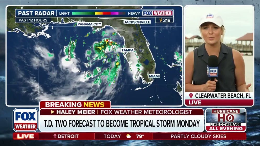 TROPICS AWAKEN: FOX Weather Meteorologist Haley Meier is in Clearwater Beach, Florida, with the latest on what to expect with Tropical Depression Two along the Gulf Coast.