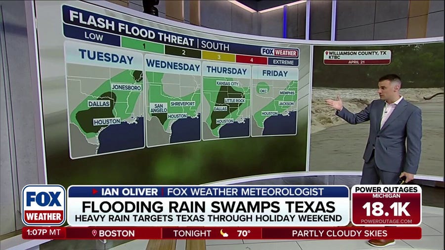 Flooding rain targets Texas, the South through Memorial Day weekend
