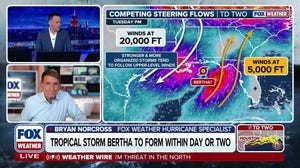Tropical Storm Bertha likely to form within hours, causing heavy rain in the Southeast