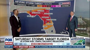 Saturday storms target Florida, with major cities in threat zone for damaging winds