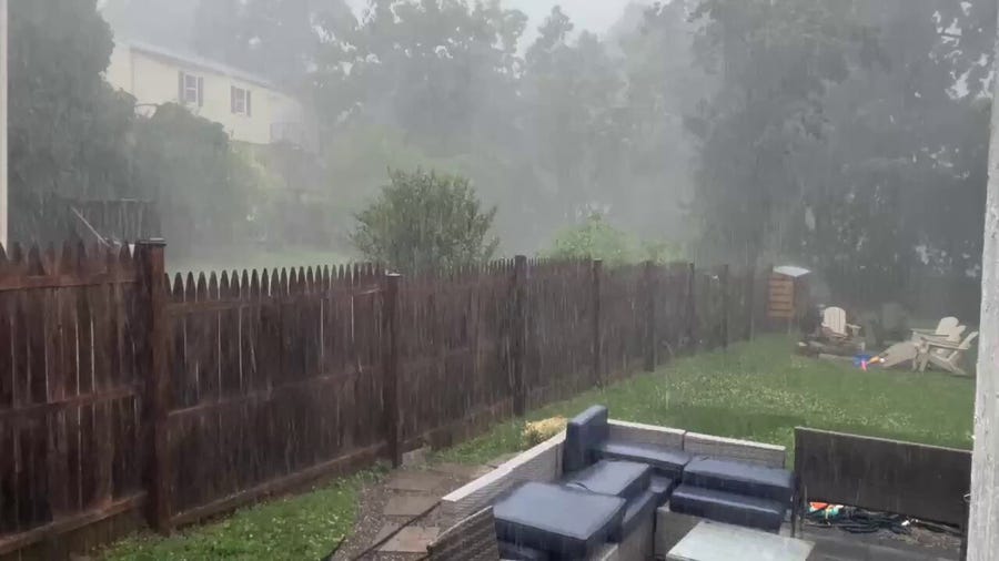 Heavy downpours fall during powerful storms in Pennsylvania