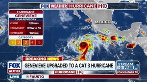 Genevieve upgraded to Category 3 storm, becomes season's first major hurricane