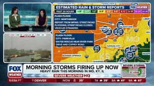 Rounds of severe thunderstorms trigger flash flooding across Kansas and Missouri