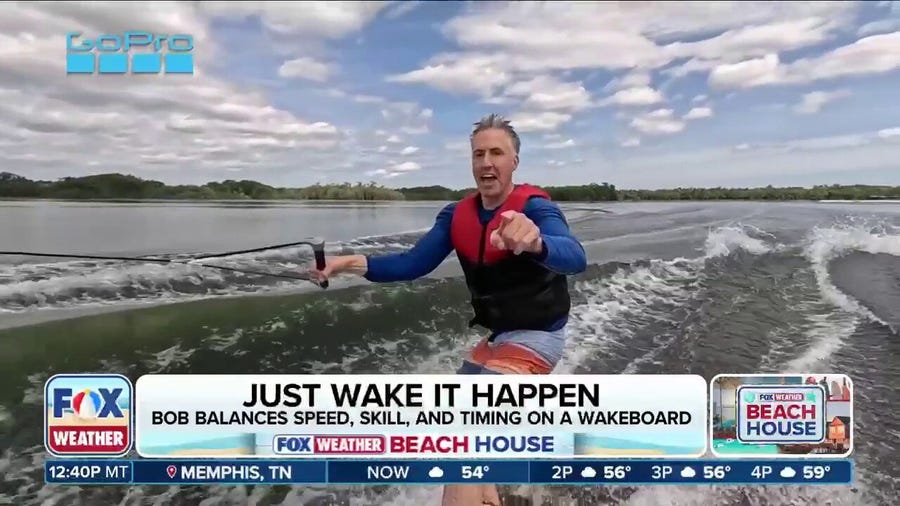 FOX Weather's Bob Van Dillen learns to wakeboard