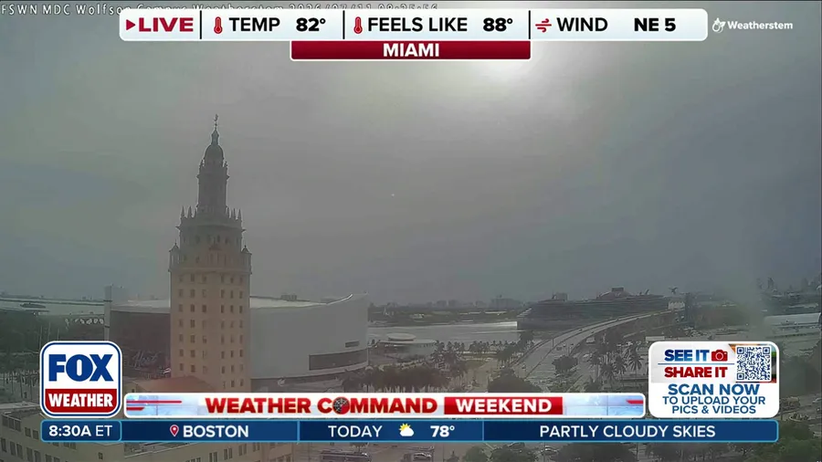 Saharan dust plume grips Miami