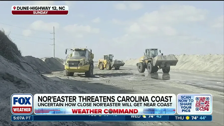 Nor'easter once again threatens Carolina Coast this week