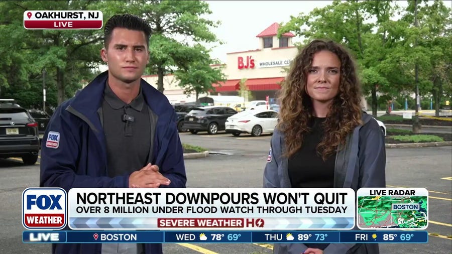 Heavy downpours, severe flash flooding trigger partial roof collapse at New Jersey store