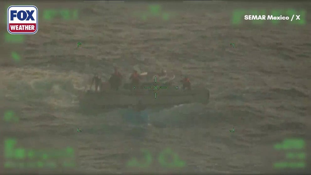 Two fishermen were found in quite the conundrum after being spotted floating inside a cooler in the Pacific Ocean, according to the Mexican Navy.
