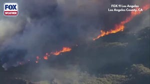 Bryson Fire burns on foothills of Los Angeles County