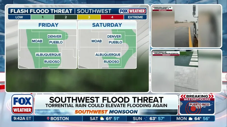 Multiday Southwest flood threat winds down heading into the weekend