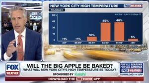 What will the high temperature be in New York City on Thursday? 