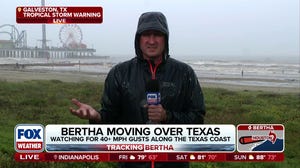 Bertha bringing heavy rain, gusty winds and rough surf to the Texas coast