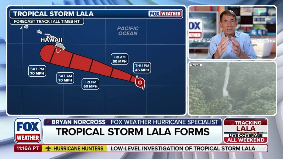 Tropical storm Lala forms and will target Hawaii this weekend