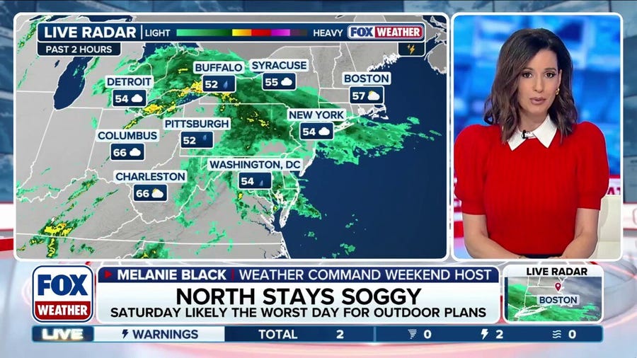 Soggy weather dampens Memorial Day weekend for millions on the East Coast
