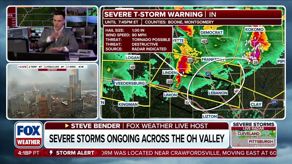 Severe storms ongoing across the Ohio Valley | Latest Weather Clips ...