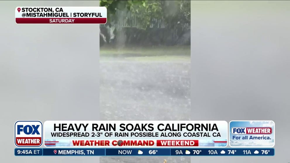 Heavy downpours are drenching California as multiple storm systems dump inches of rain along the West Coast, with higher elevations expected to see feet of snow through Monday. Stay with FOX Weather for the latest updates.