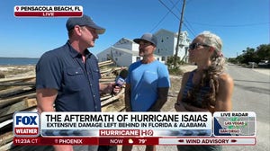 Pensacola Beach residents spending the weekend cleaning up following Hurricane Isaias' damage to Florida