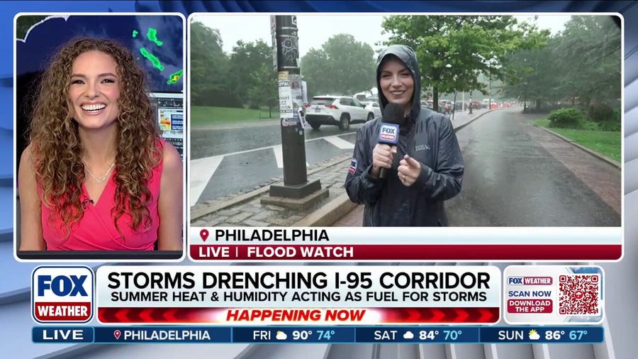 Storms drench I-95 Corridor, prompting flash flood warnings in Philadelphia