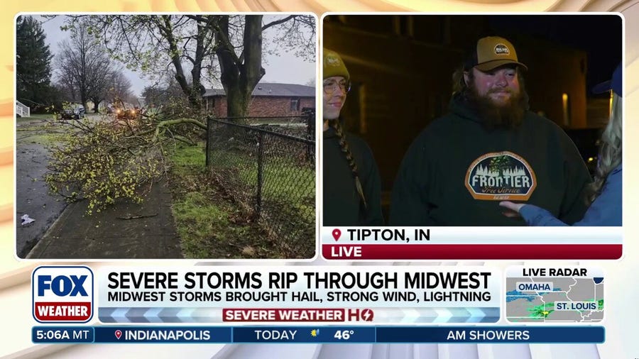 Couple recounts helping remove collapsed roof after severe storms in Indiana