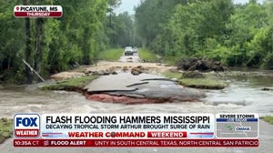 Flash flooding hammers Mississippi as remnants of Arthur bring surge of rain