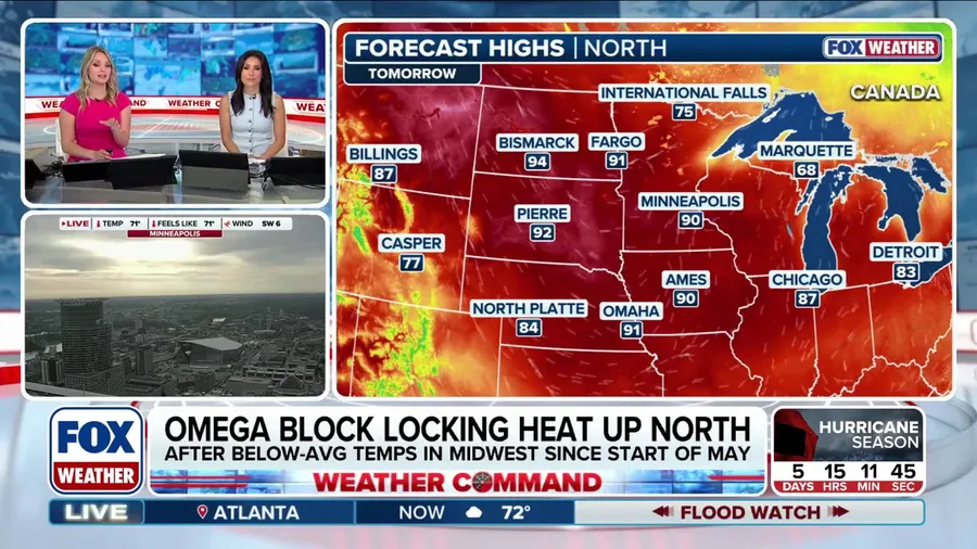 Summer-like heat locks in over the Upper Midwest, Northern Plains
