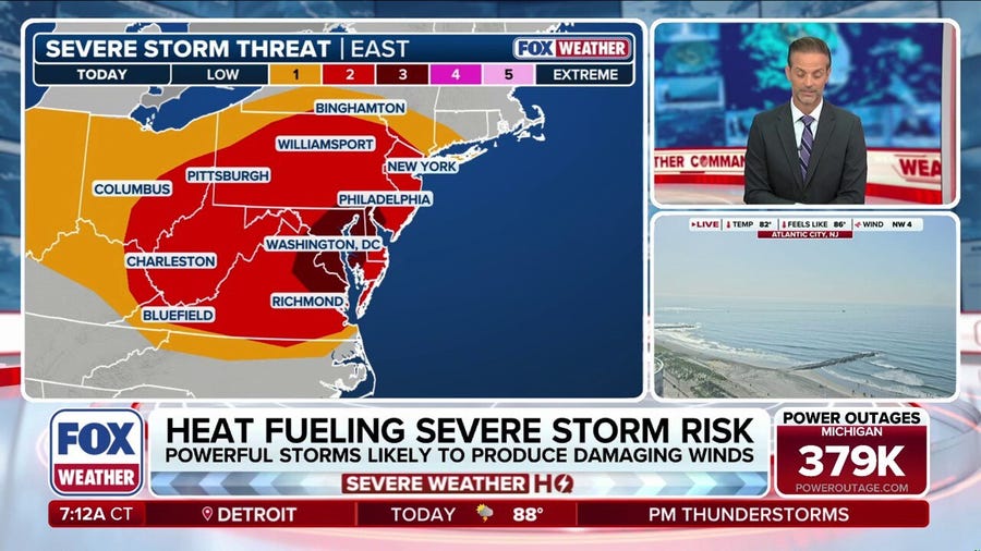 Severe storms threaten July 4th plans for millions across Northeast, Mid-Atlantic