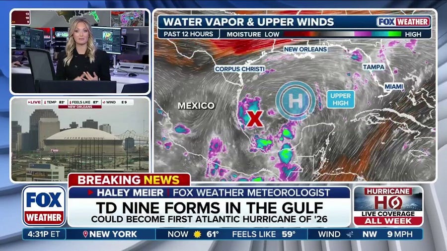 Tropical Depression Nine forms in Atlantic, likely to become season’s first hurricane