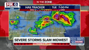 FOX 6 Milwaukee takes shelter during live tornado coverage