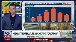 What will Chicago’s high temperature be on Thursday?