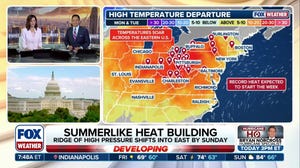 Summer-like temperatures aim for the East Coast