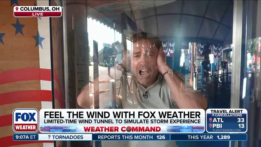 FOX Weather experiences tornado-force winds at the Ohio State Fair