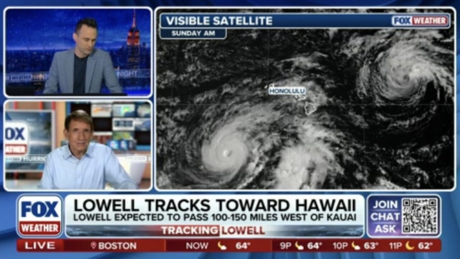 FOX Weather Hurricane Specialist Bryan Norcross on Hurricane Lowell's latest track toward Hawaii