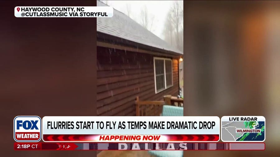 Flurries fly as temperatures take dramatic drop and Nor'easter Nick Pittman joins FOX Weather to talk through it