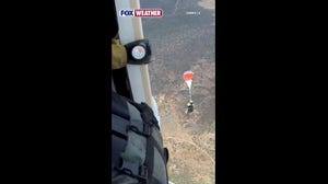 Smokejumpers leap from 3,000 feet to combat wildfire
