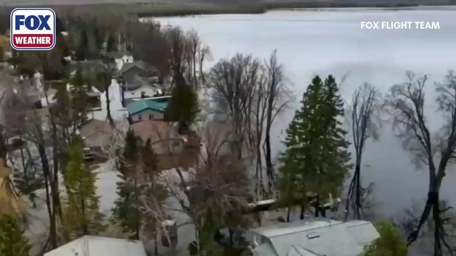 Watch: Drone footage captures massive flooding in Michigan