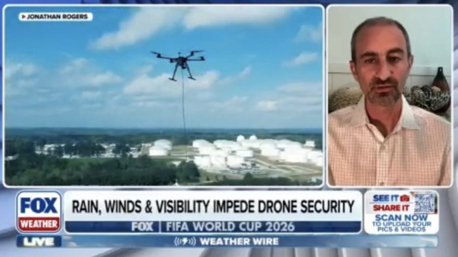 Weather playing defense for drone security preps for the World Cup