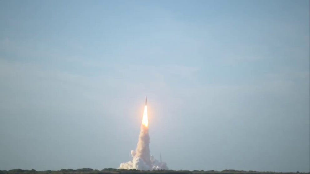 FILE: Artemis II launched on April 1, 2026, at 6:35 p.m. EDT. The mission lifted off from Launch Pad 39B at NASA's Kennedy Space Center in Cape Canaveral, Florida.
