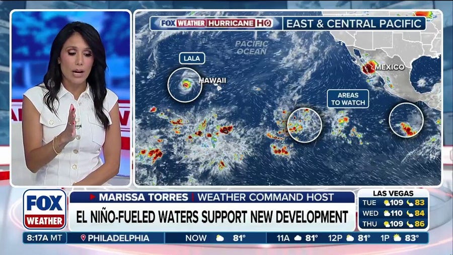 Lala restrengthens to hurricane status as two other areas to watch churn in the Pacific