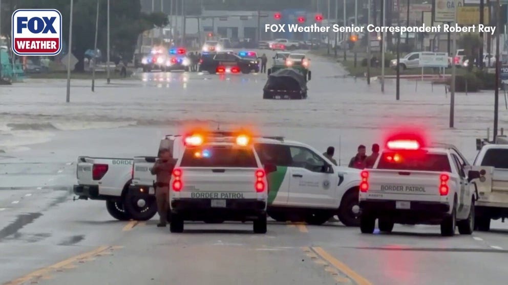 First responders in Uvalde, Texas jumped into action to assist the community as life-threatening flash flooding inundated the community. FOX Weather Senior Correspondent Robert Ray captured crews hard at work as waters washed across major roads.